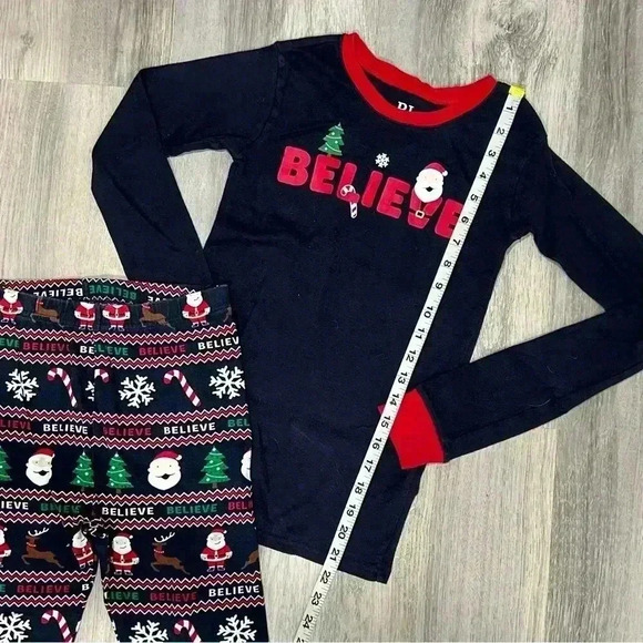 Children’s Place Christmas Pajamas Long Sleeve Pants 2-Piece Set Santa Size 14 - Picture 2 of 9